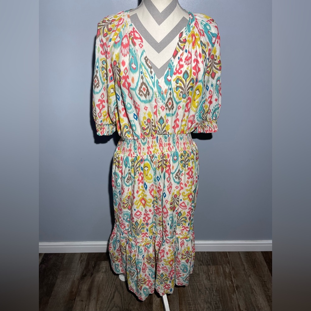 Anthropologie Multicolor Boho Midi Dress